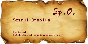 Sztrul Orsolya névjegykártya