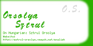 orsolya sztrul business card